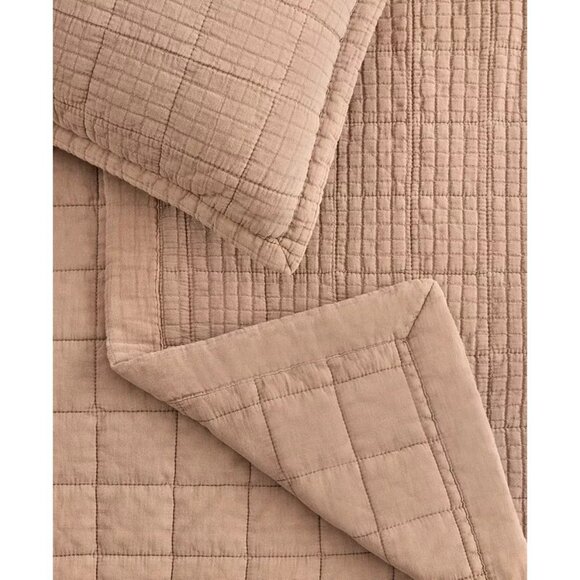 UGG Brown Sandalwood Campo Cotton Quilt Set King MSRP $180 - Picture 4 of 6